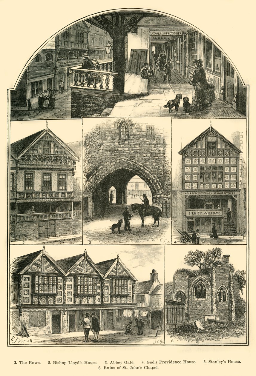 Utsikt i Chester, 1898. av Unbekannt