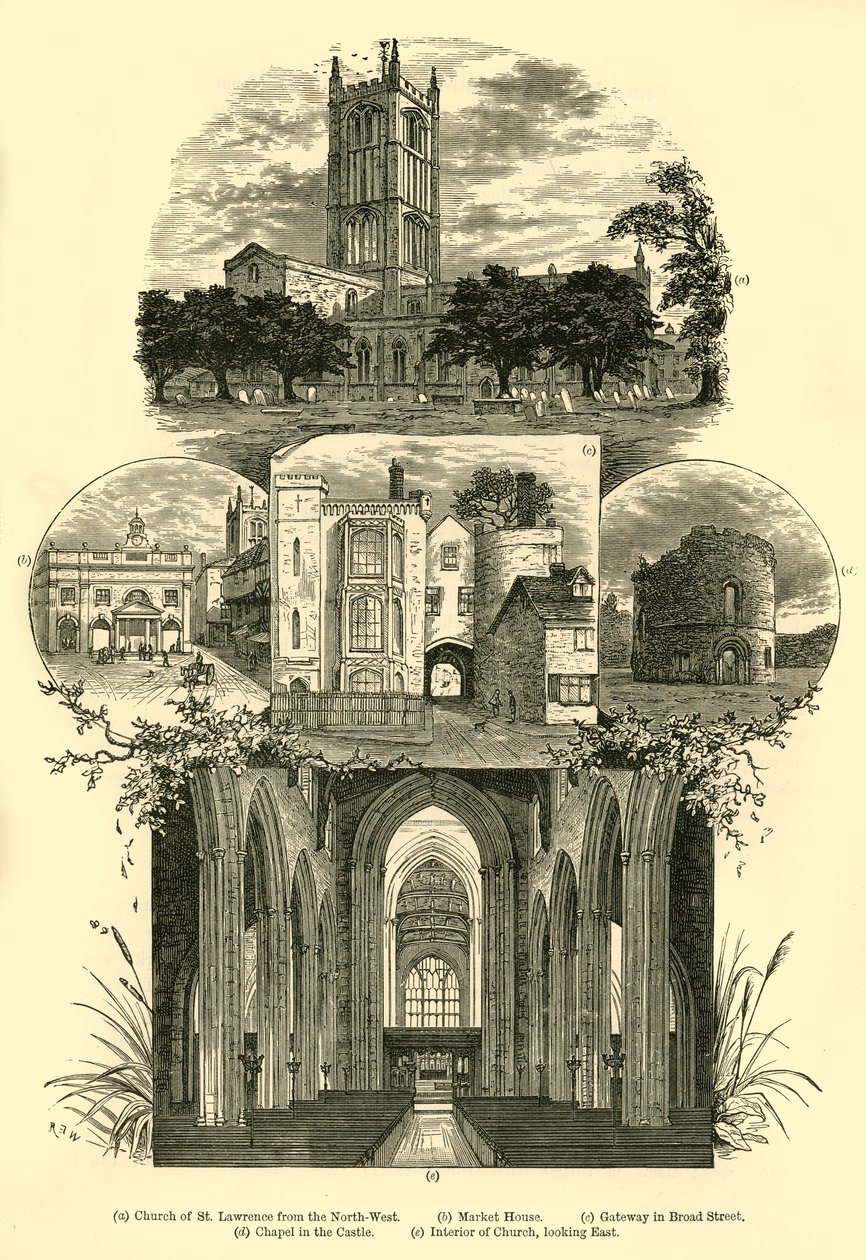 Utsikt i Ludlow, 1898. av Unbekannt