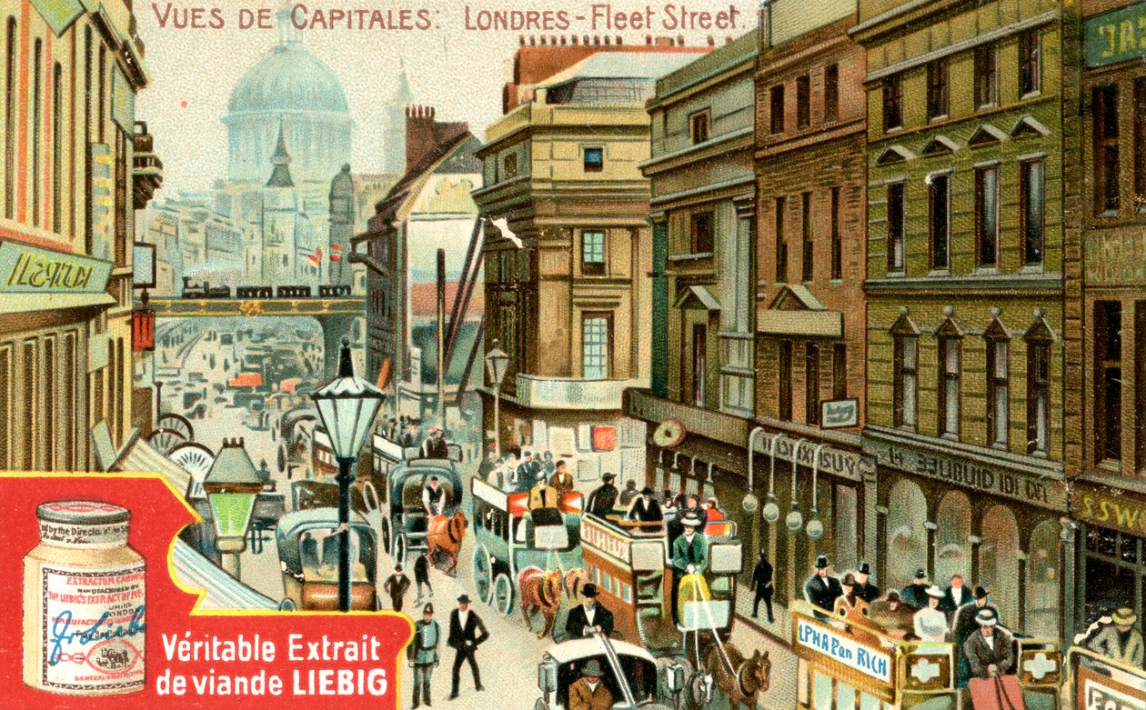 Utsikt over hovedsteder: Fleet Street, London, c1900 av Unbekannt