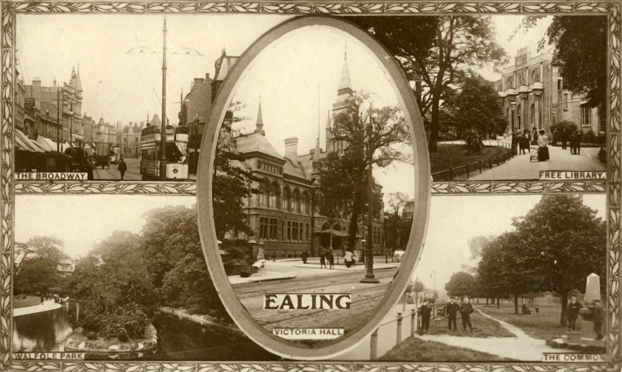 Utsikt over Ealing, vest-London, 1917. av Unbekannt