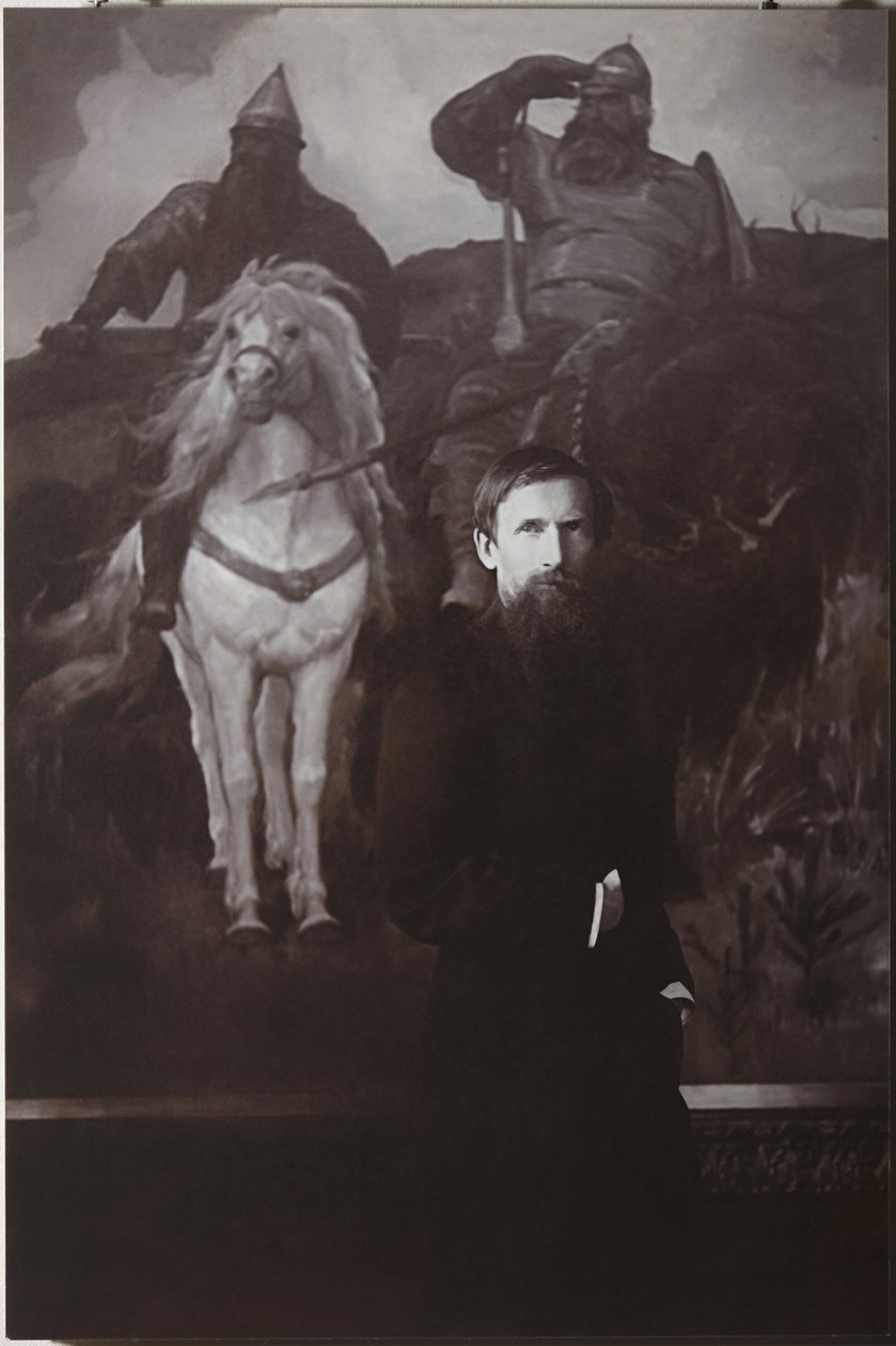 Viktor Vasnetsov før hans maleri Bogatyrs av Unbekannt