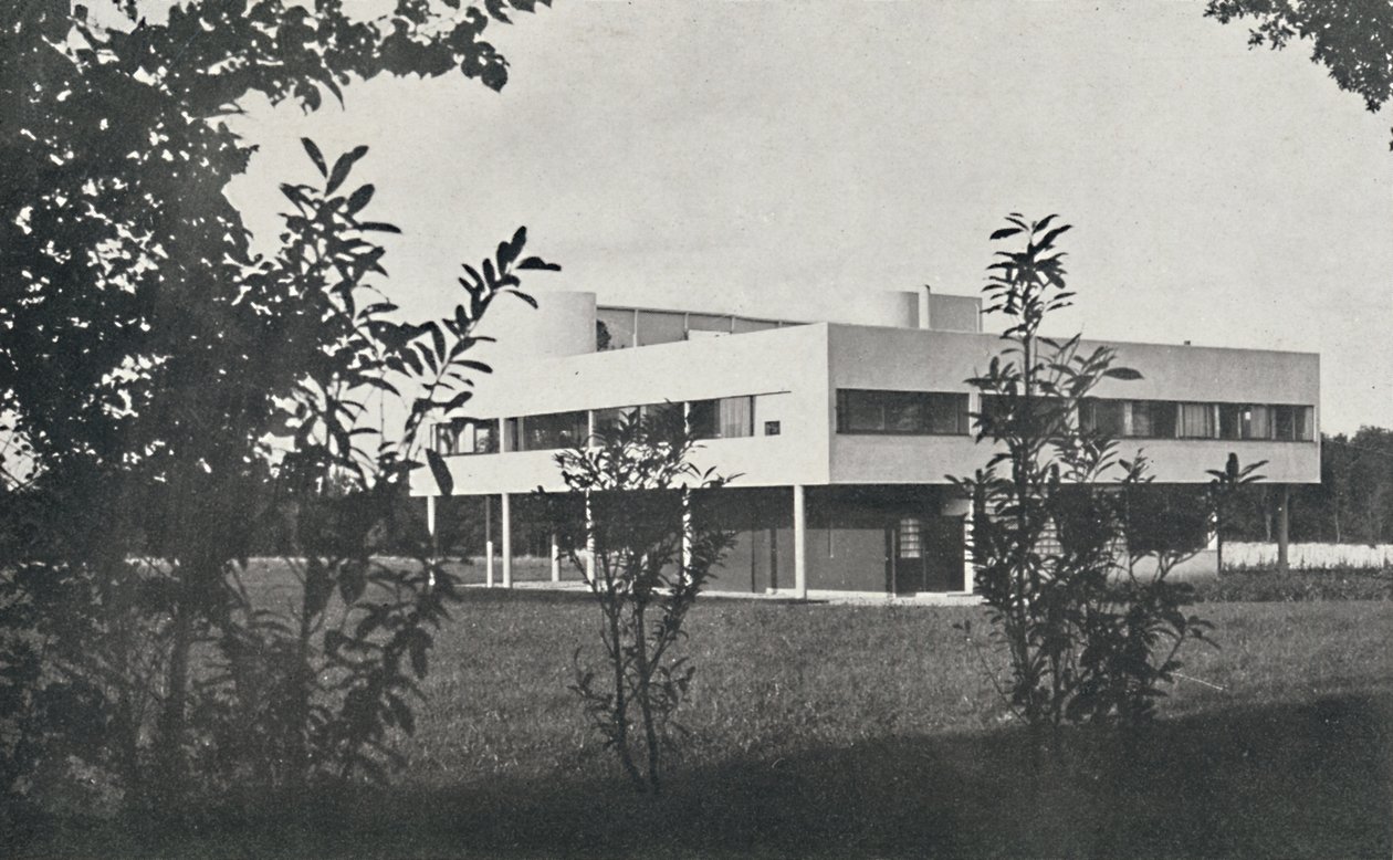 Villa på Poissy, konstruert i armert betong, 1933 av Unbekannt