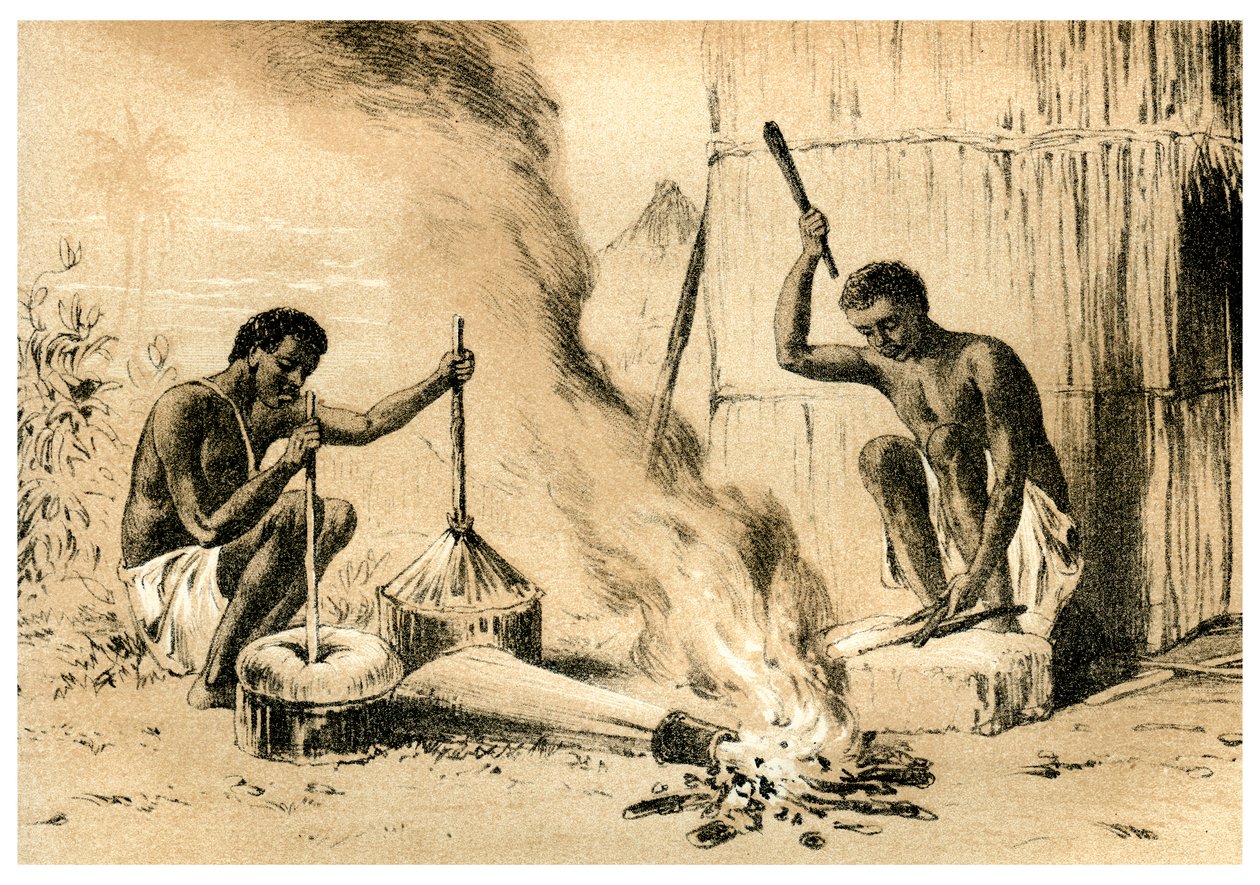 Village Blacksmiths, 1883 av Unbekannt