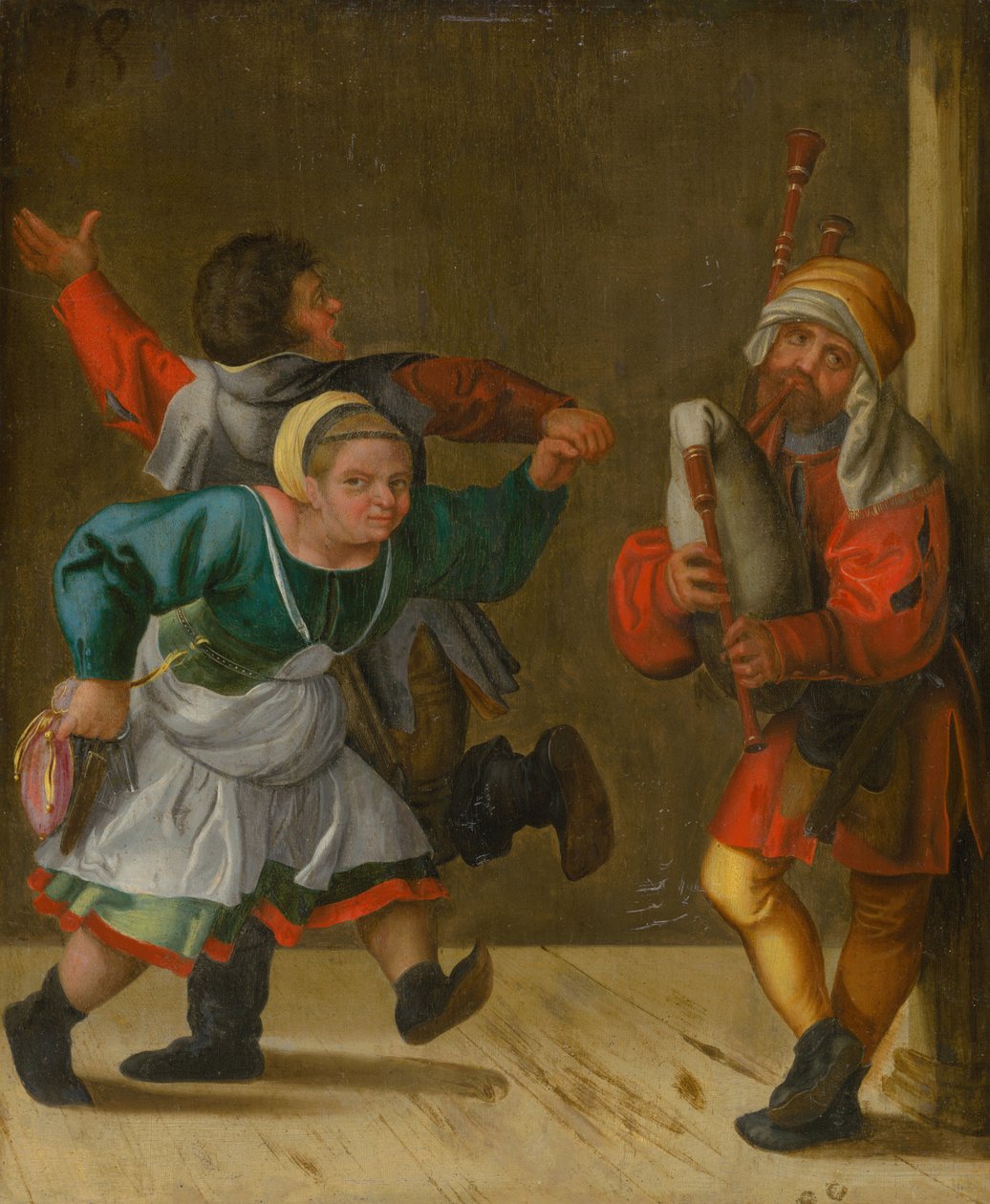 Landsbydans, ca. 1600. av Unbekannt