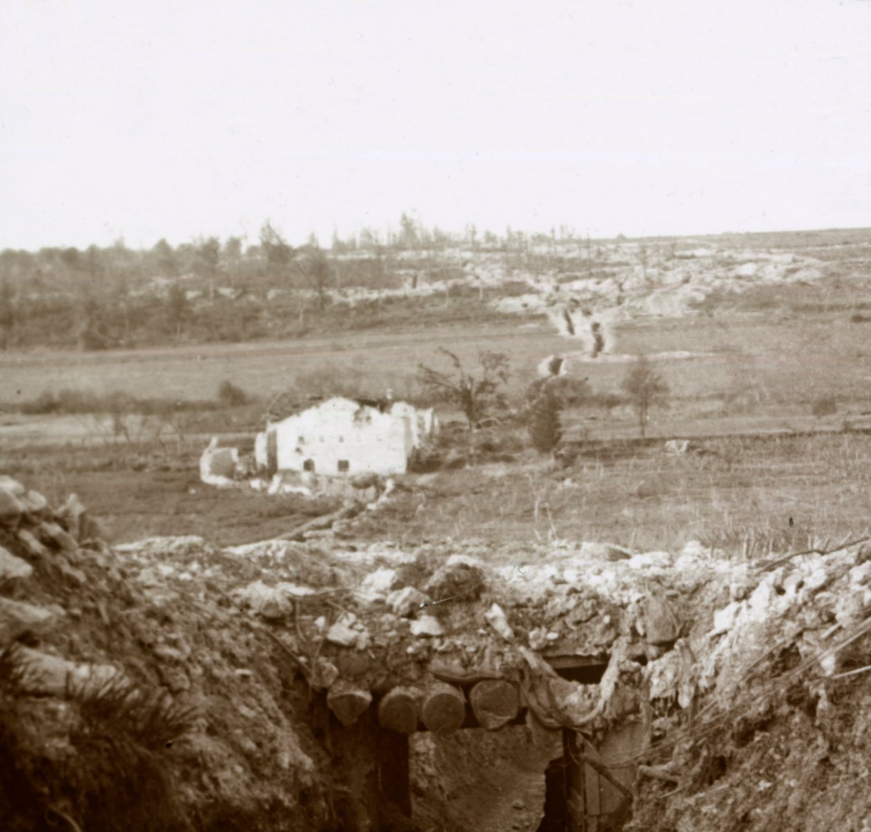 Landsbyen Damloup, Nord-Frankrike, c1914-c1918 av Unbekannt