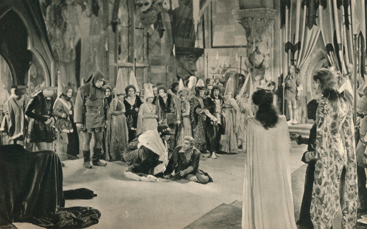 Villon John Barrymore truet med døden av Louis XI, 1927 av Unbekannt