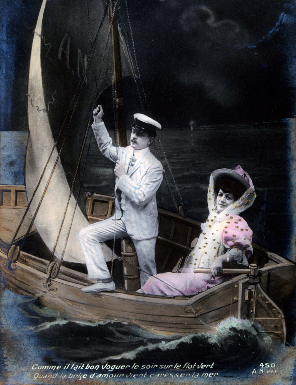 Vintage fransk postkort, c1900 av Unbekannt