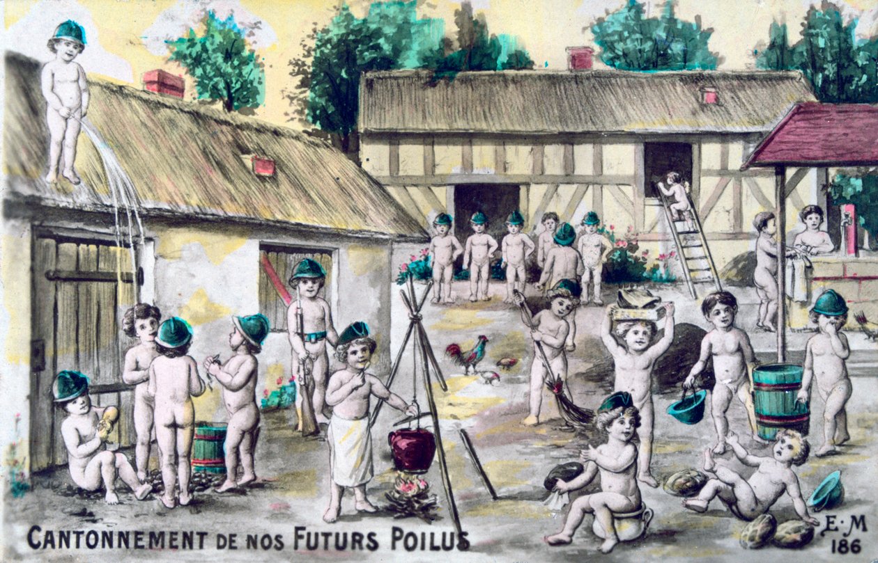 Vintage fransk postkort, c1900 av Unbekannt