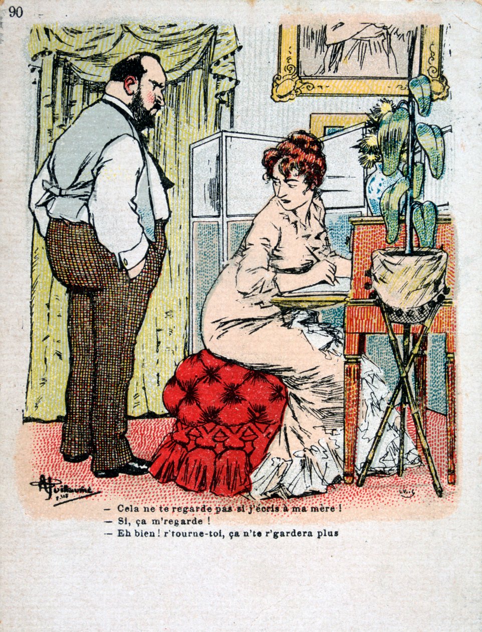 Vintage fransk postkort, c1900 av Unbekannt