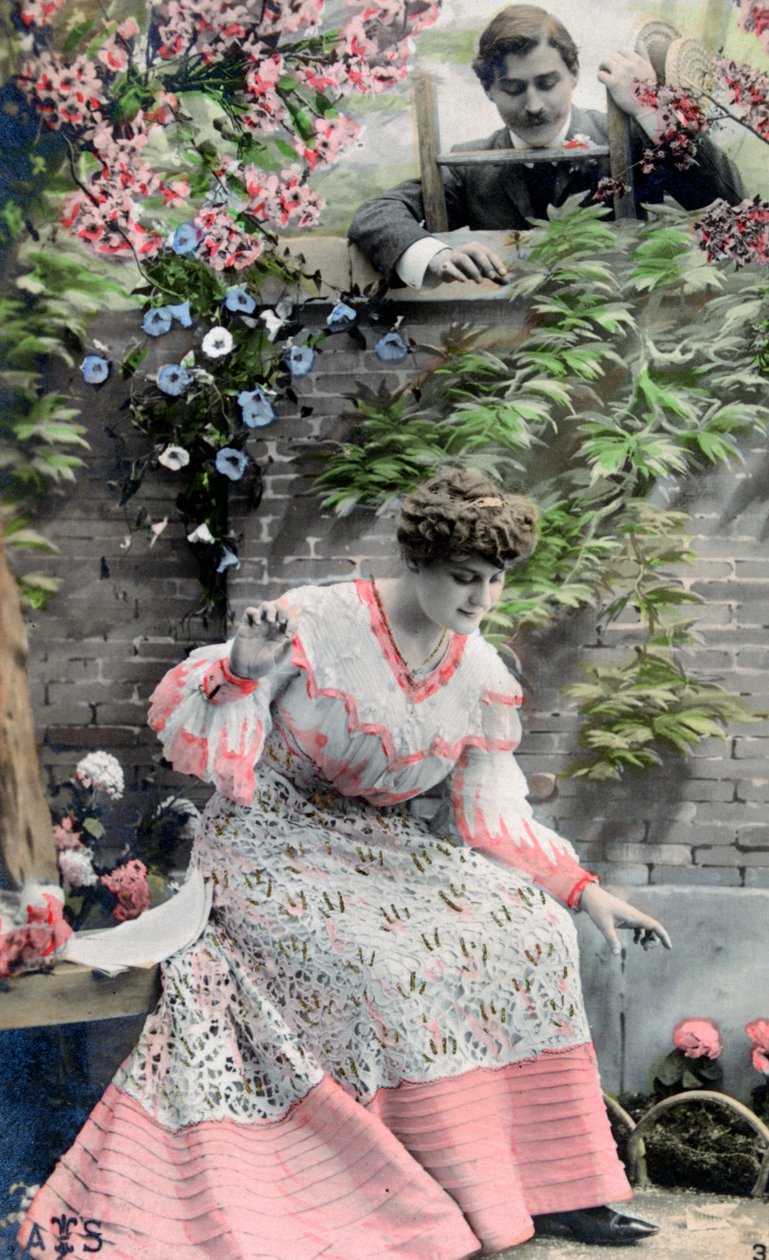 Vintage fransk postkort, c1900 av Unbekannt