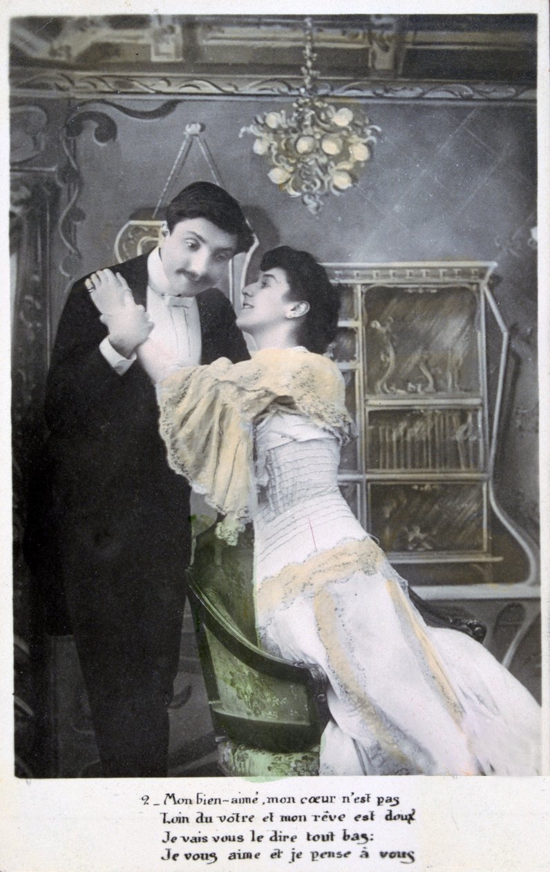 Vintage fransk postkort, c1900 av Unbekannt