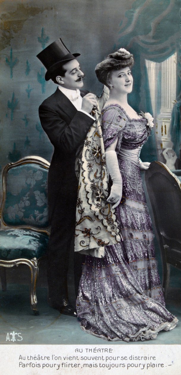 Vintage fransk postkort, c1900 av Unbekannt