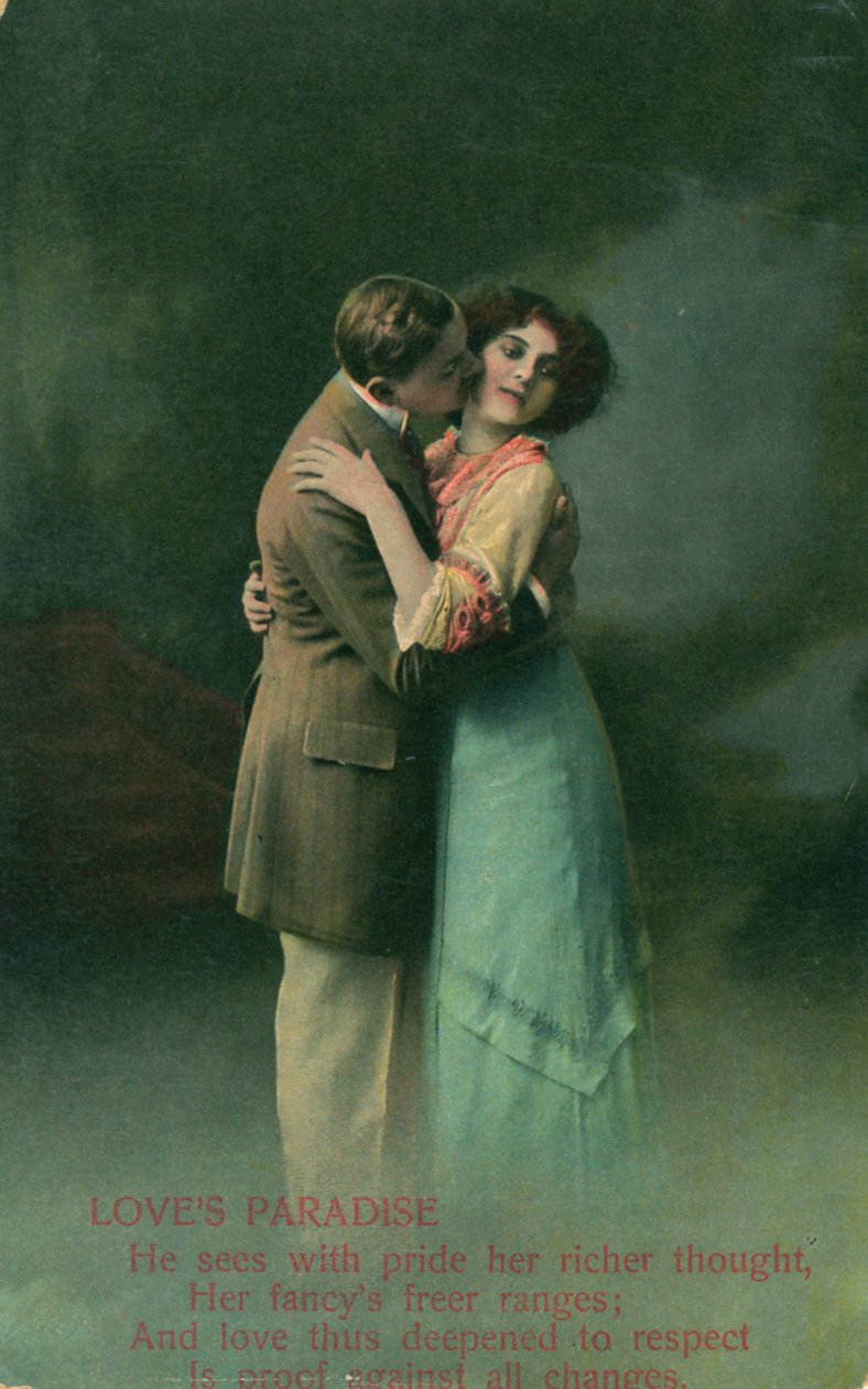 Vintage romantisk poatcard av Unbekannt