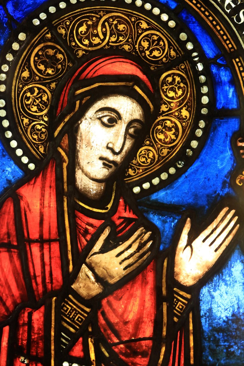 Jomfru Maria. Besøket. 3. kvartal av det tolvte århundre. Oeuvre Notre Dame-museet i Strasbourg, Strasbourg, Frankrike av Unbekannt