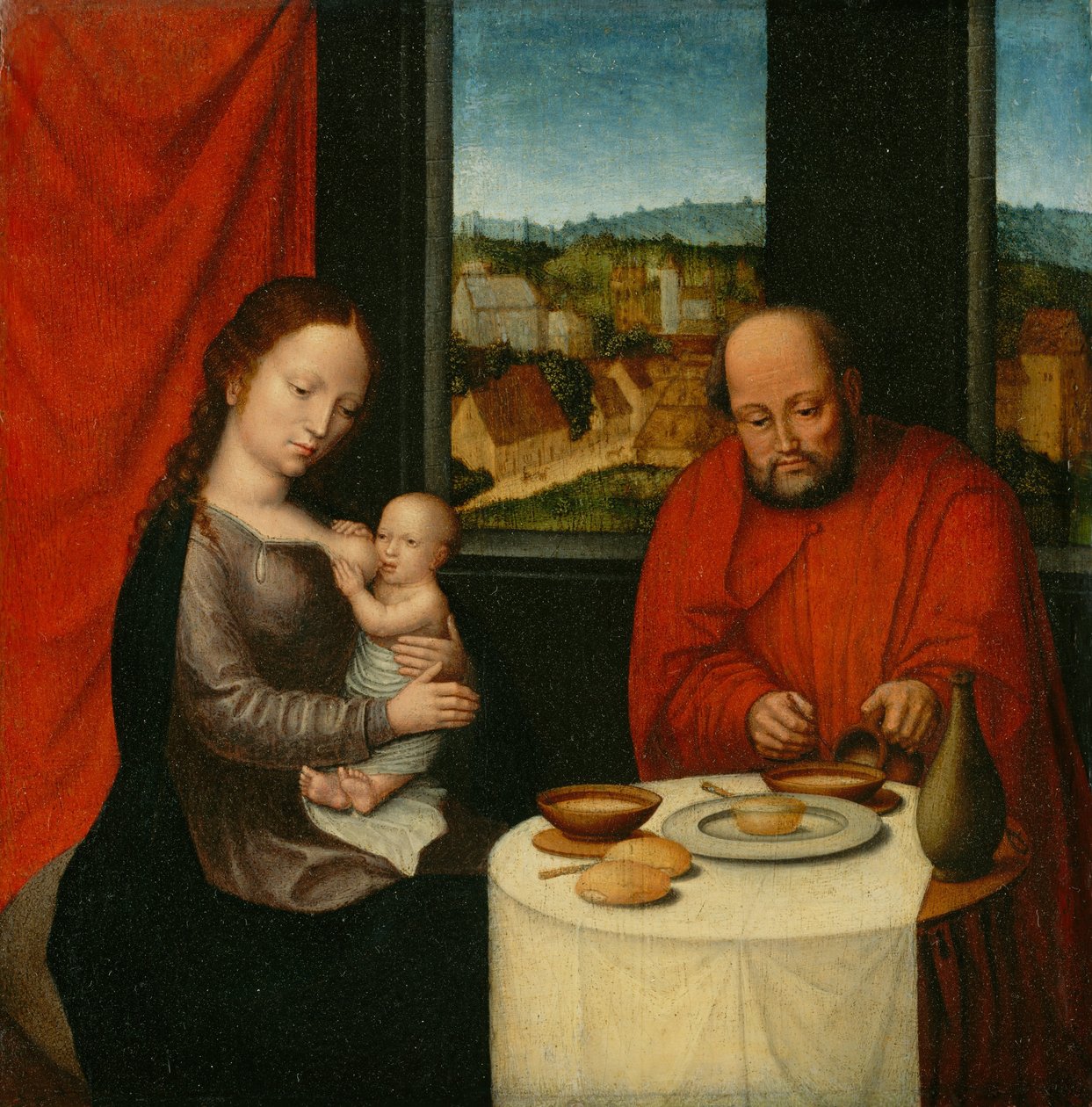 Jomfru og barn med Saint Joseph, andre halvdel av 1500-tallet. av Unbekannt