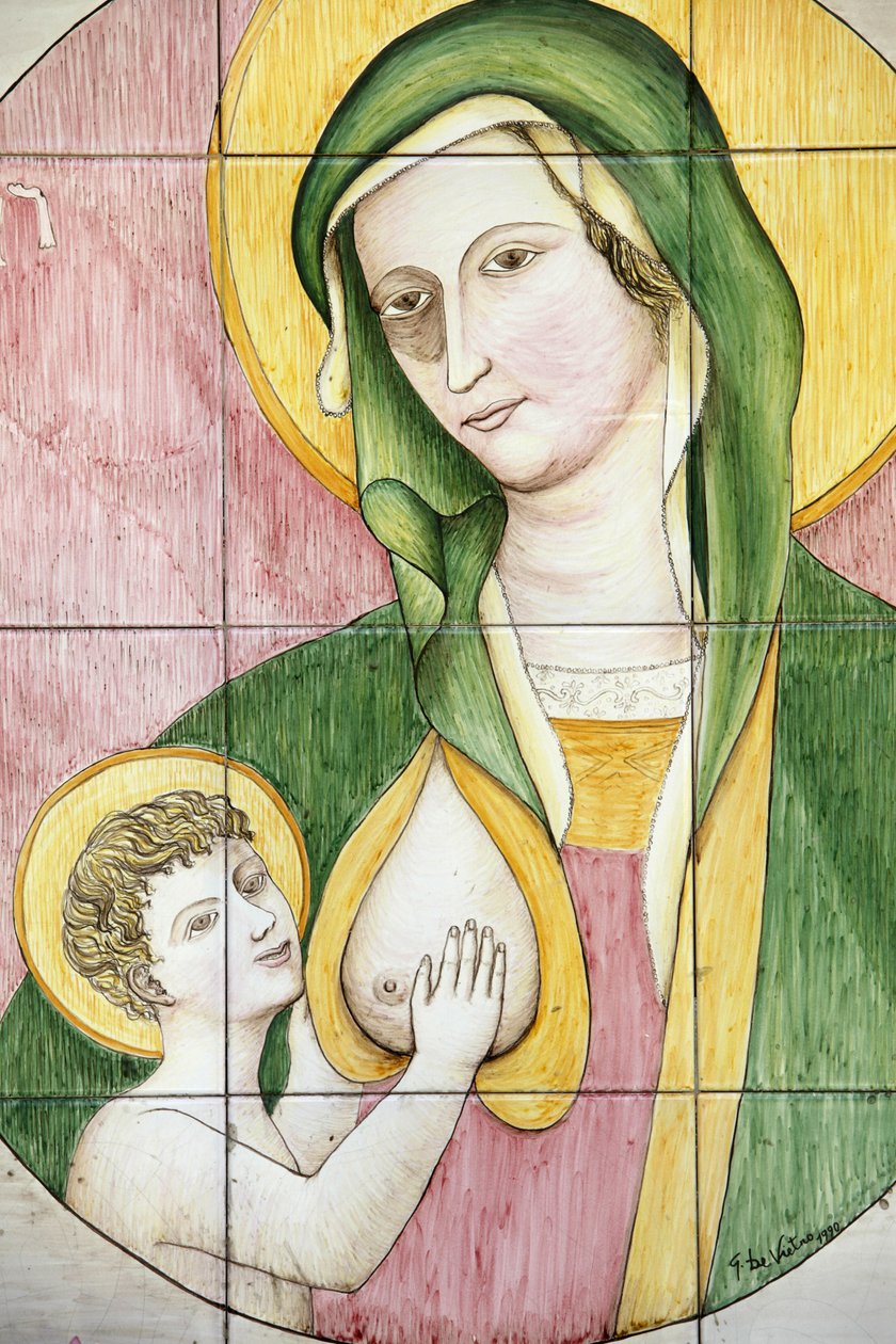 Jomfru- og barnemosaikk, Galatone, Italia av Unbekannt