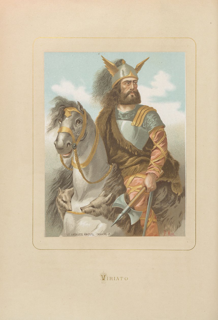 Viriathus. Fra: Berømte menn og kvinner gjennom tidene av Juan Landa, 1875-1877. av Unbekannt