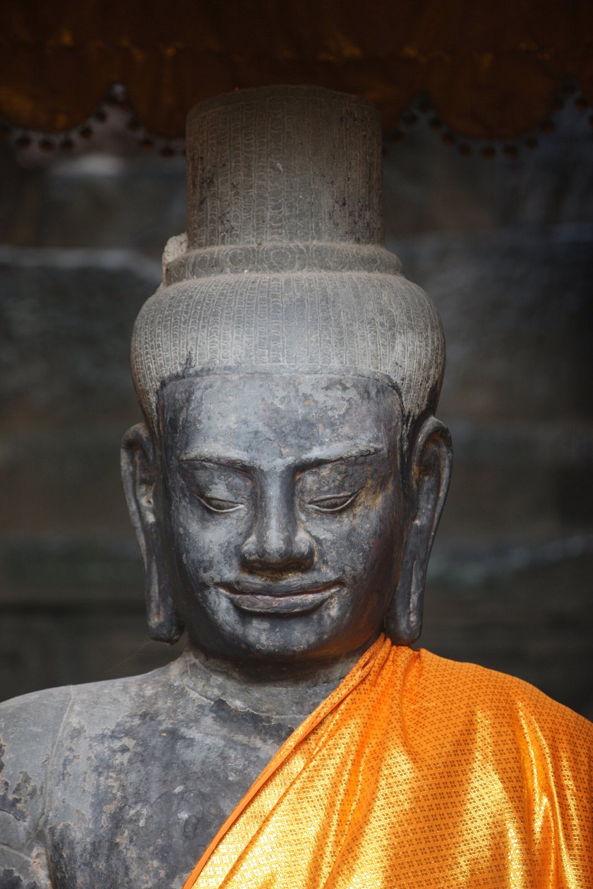 Vishnu-statuen. Angkor Wat. Siem Reap Kambodsja av Unbekannt
