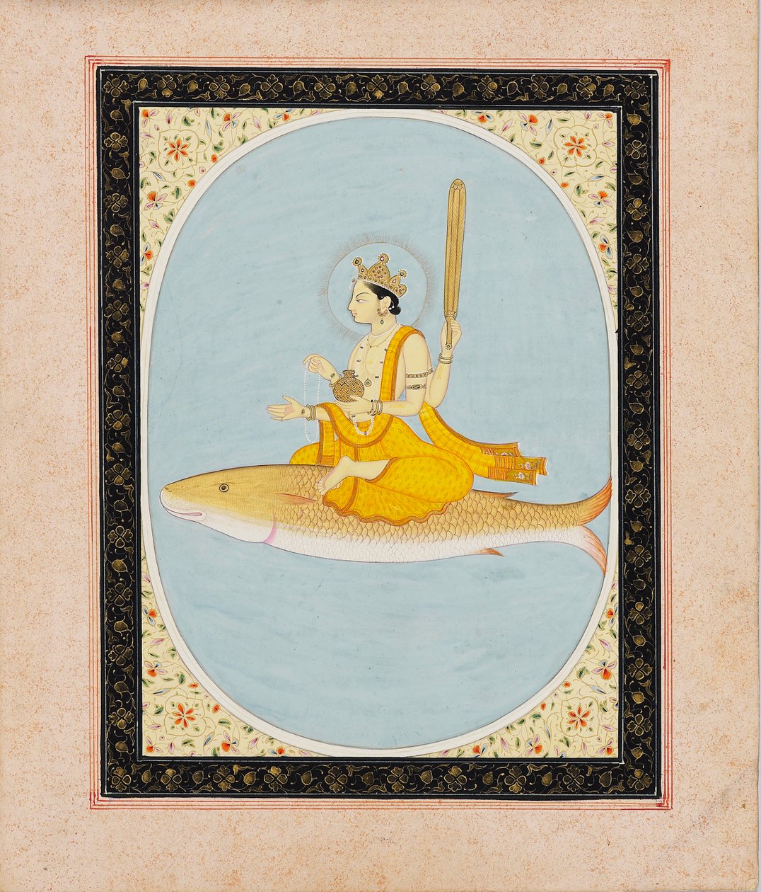 Vishnu som fiskeavataren, Matsya, 1805-1815 av Unbekannt