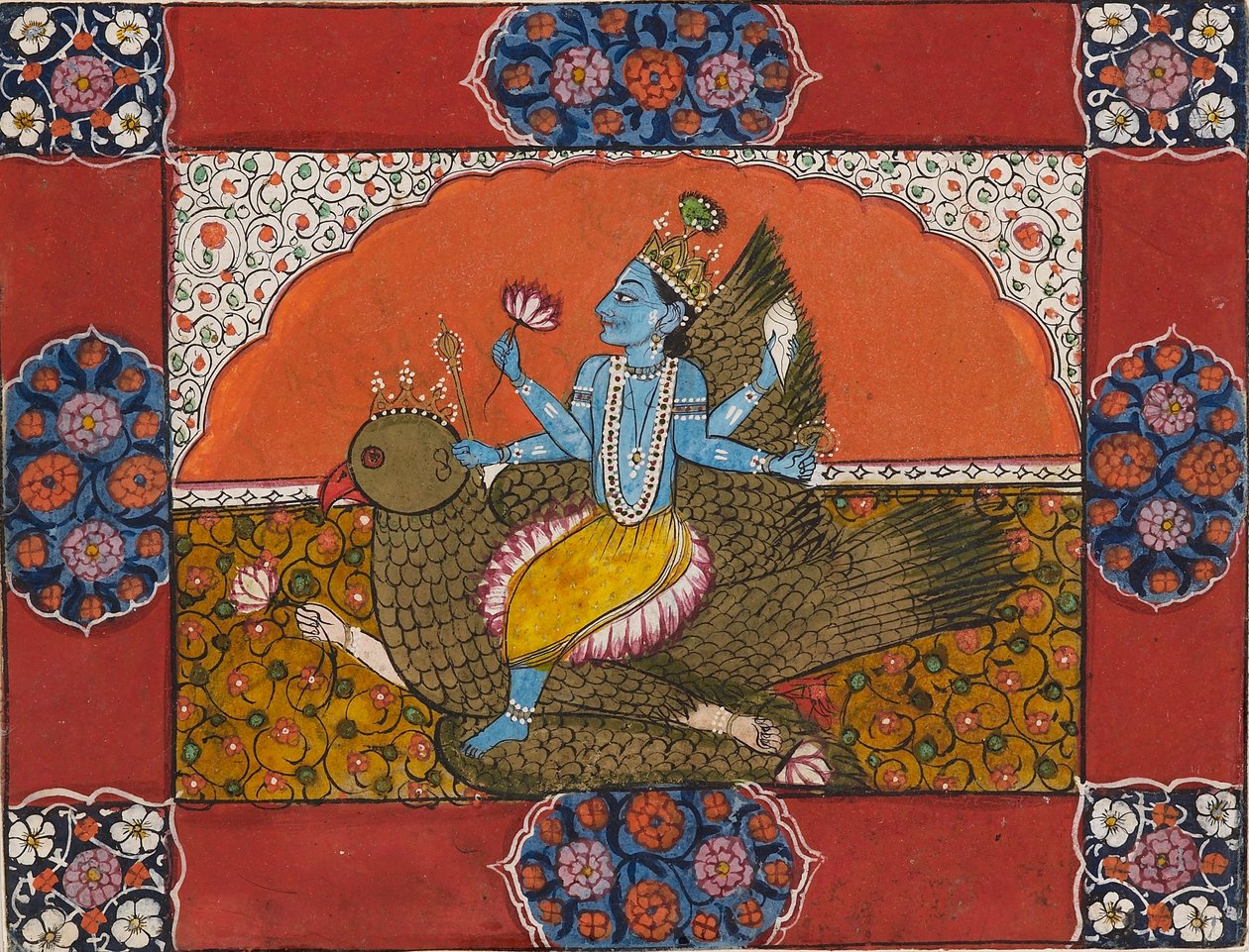 Vishnu på Garuda, tidlig på 1800-tallet av Unbekannt