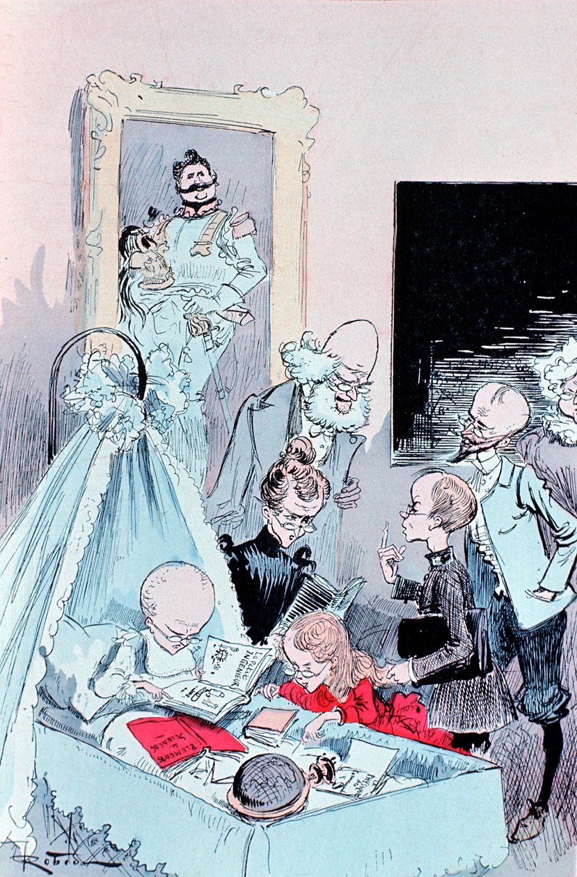 Visjon om en intellektuell familie på 1950-tallet, 1883 av Unbekannt