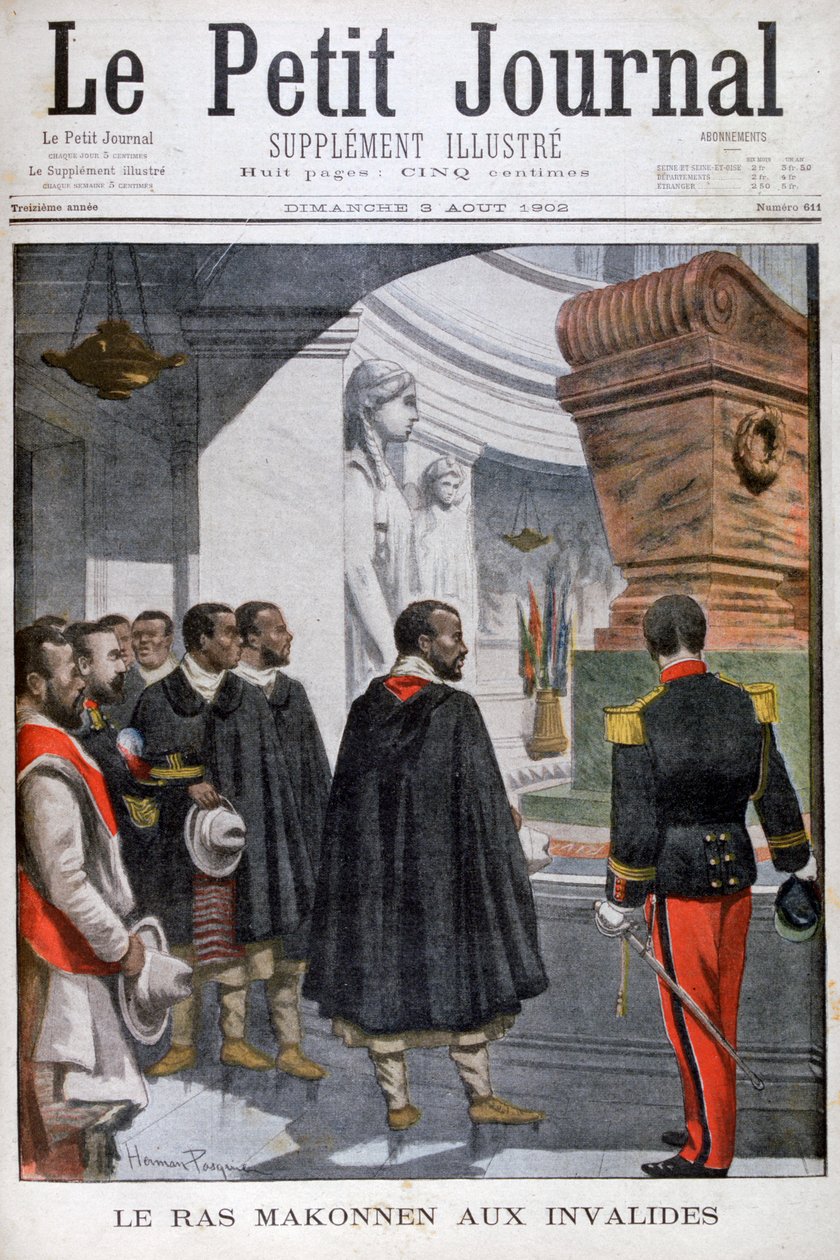 Besøk av Ras Makonnen til Les Invalides i Paris, 1902 av Unbekannt