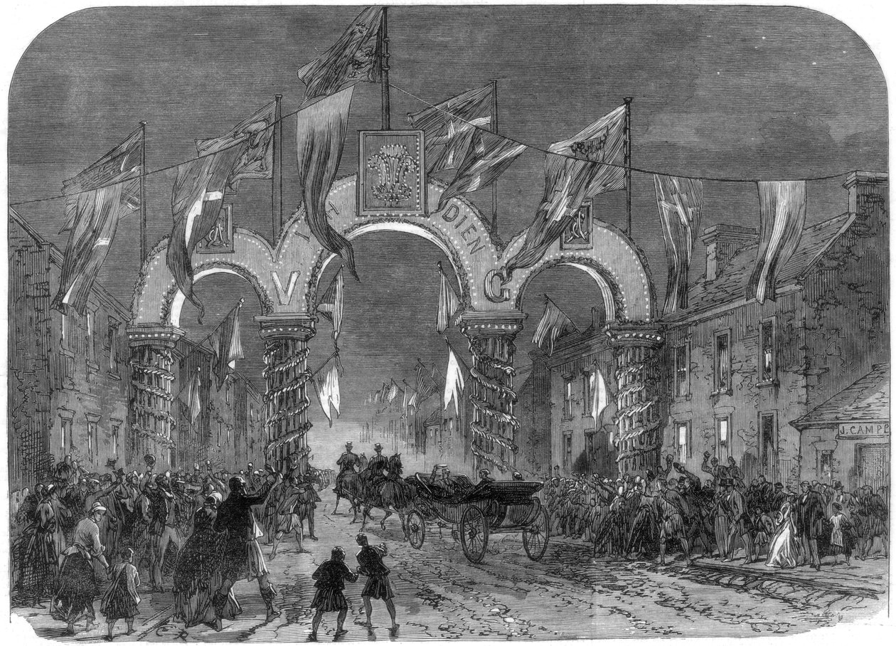 Besøk av prinsen og prinsessen av Wales til Dunrobin Castle, Skottland, 1866 av Unbekannt