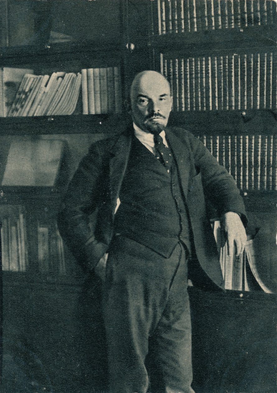 Vladimir Ilich Lenin, russisk bolsjevikleder, i Kreml, Moskva, Russland, oktober 1918 av Unbekannt