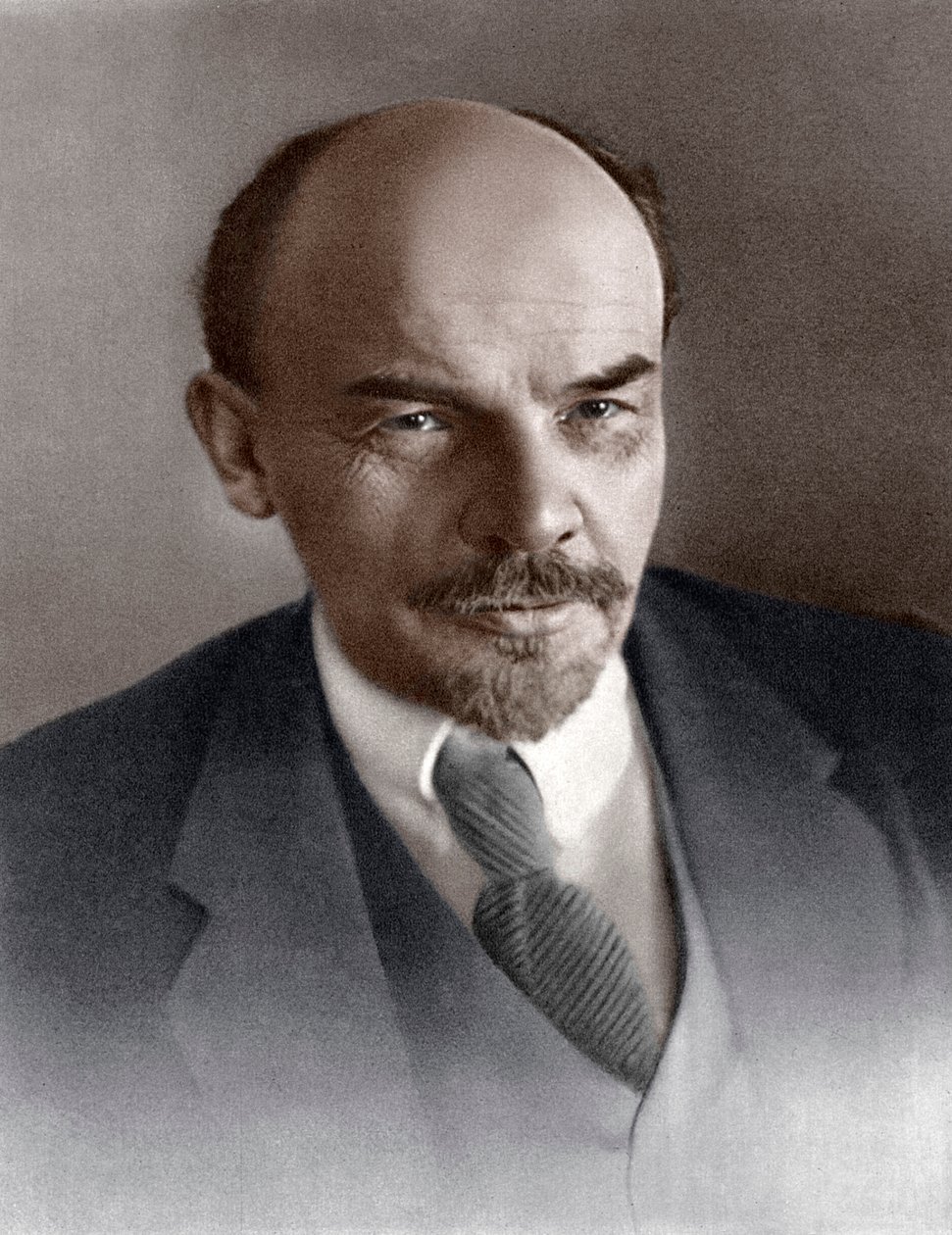 Vladimir Iljitsj Uljanov Lenin, russisk bolsjevikrevolusjonær, ca 1917 av Unbekannt