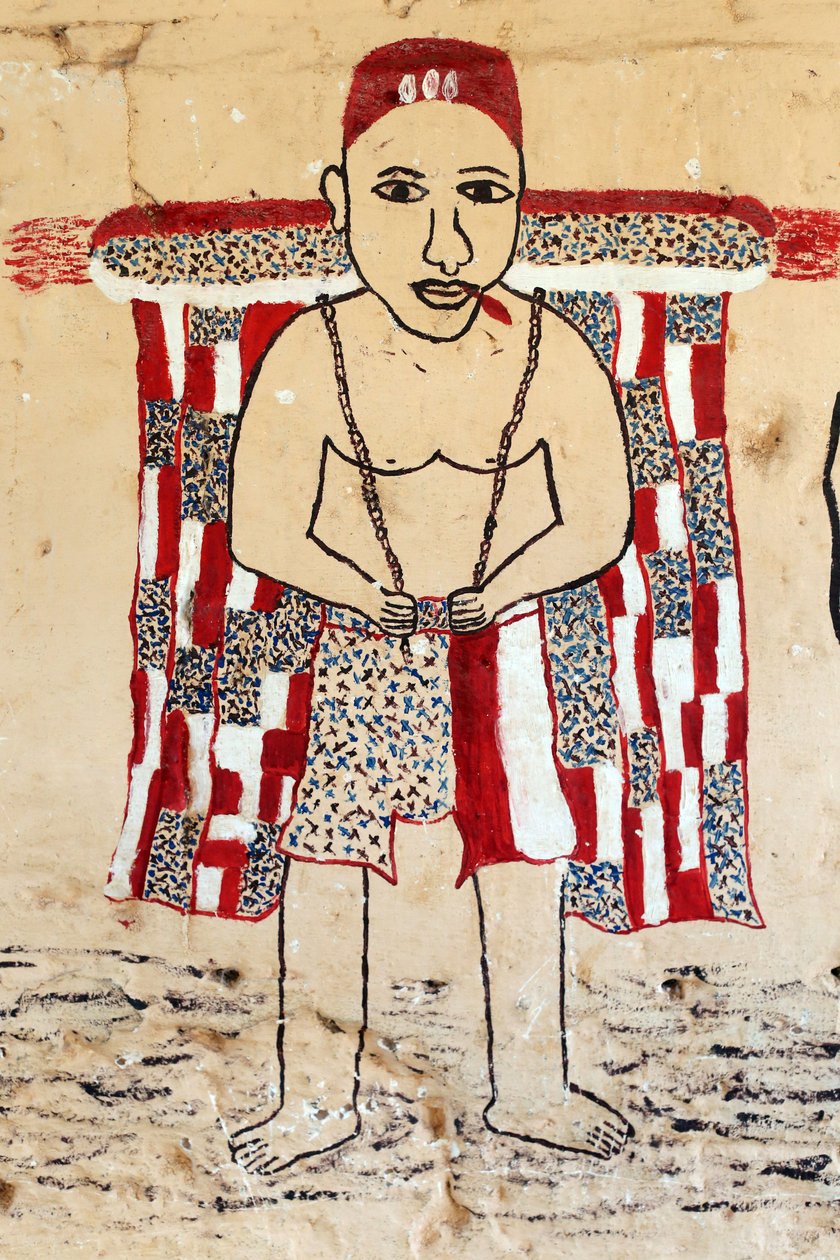 Voodoo veggmaleri på et kloster. Togoville, Togo av Unbekannt