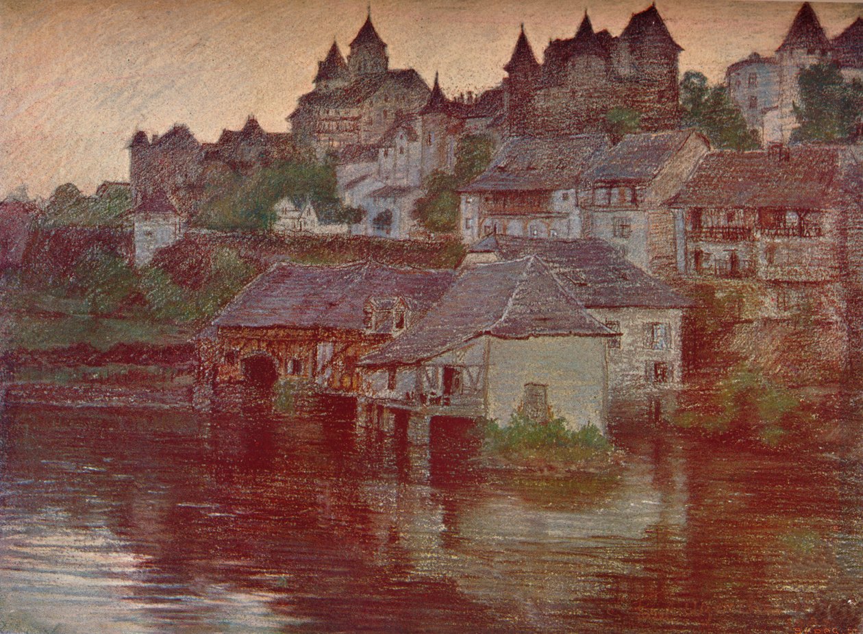 Generell utsikt over Zerche og sørkysten av Vezere, 1913.1914 av Unbekannt