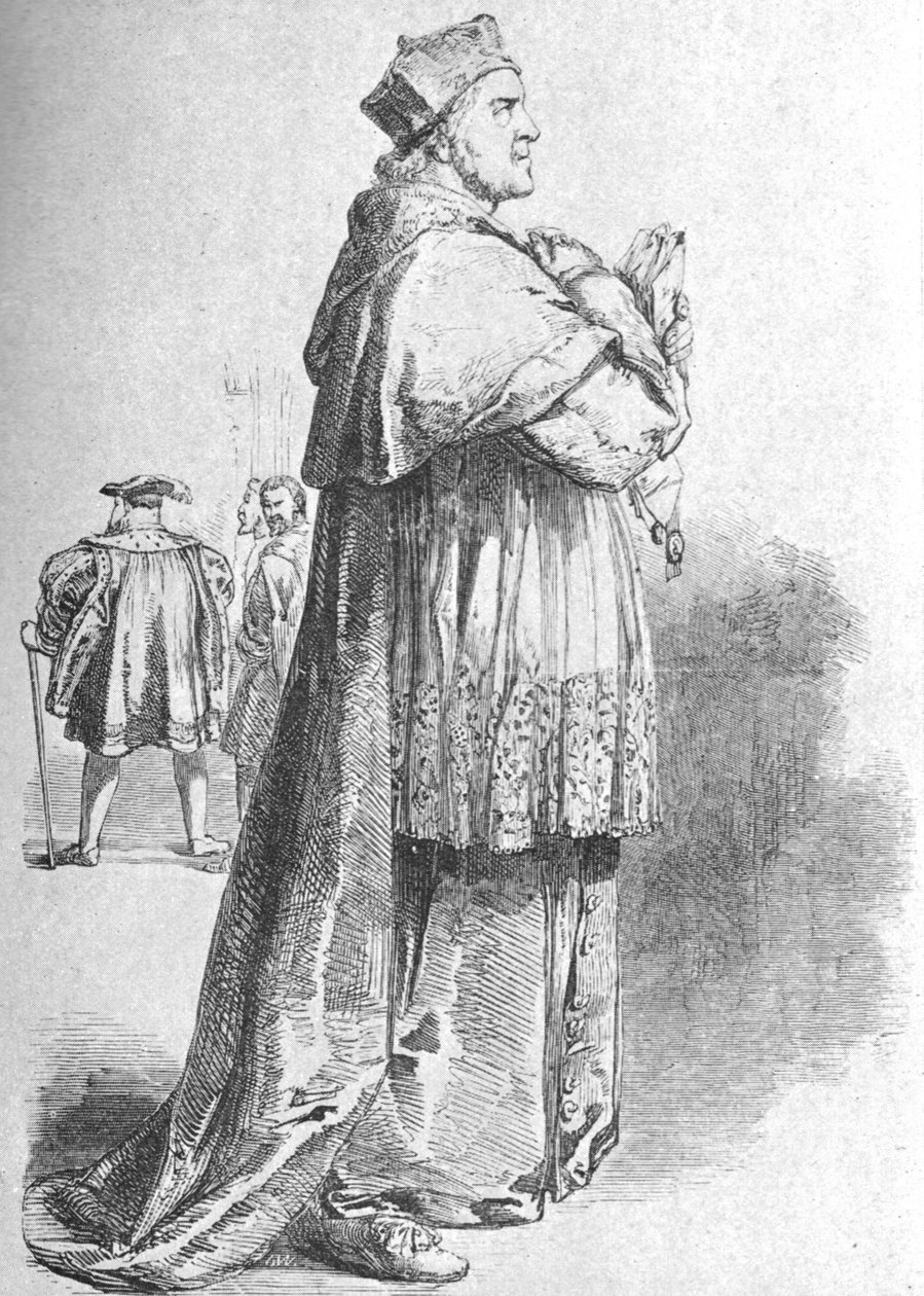 W. Macready som kardinal Wolsey, midten av 1800-tallet, 1901. av Unbekannt