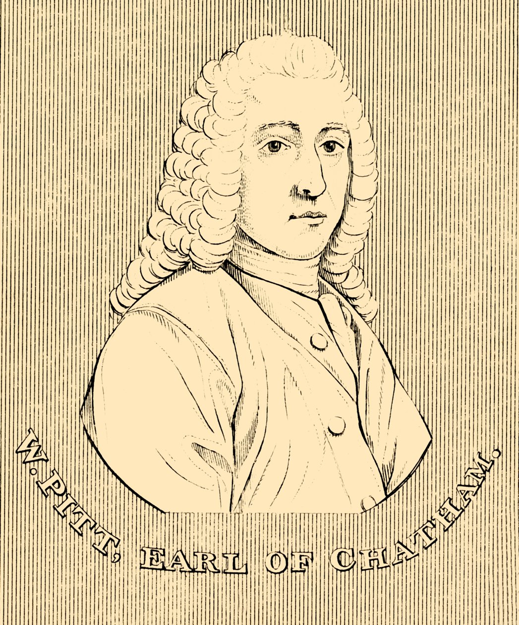 W. Pitt, jarl av Chatham, 1708-1778, 1830. av Unbekannt