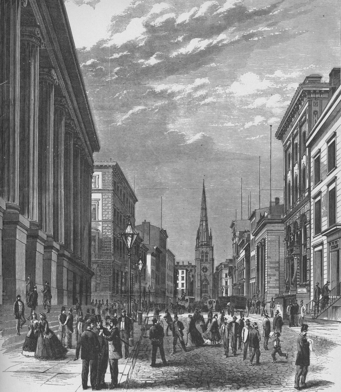 Wall Street, New York City, 1866, 1938 av Unbekannt