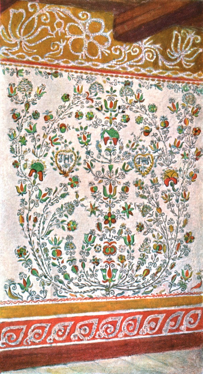 Veggdekorasjon, Moravia, Tsjekkoslovakia, 1928. av Unbekannt