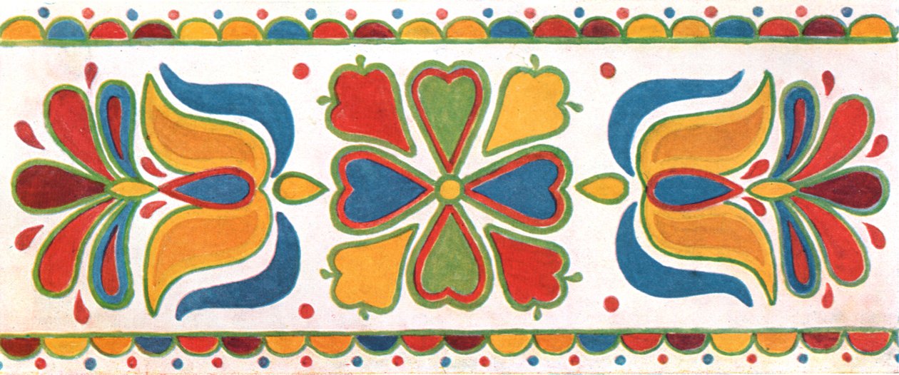 Veggdekorasjon, Moravia, Tsjekkoslovakia, 1928. av Unbekannt