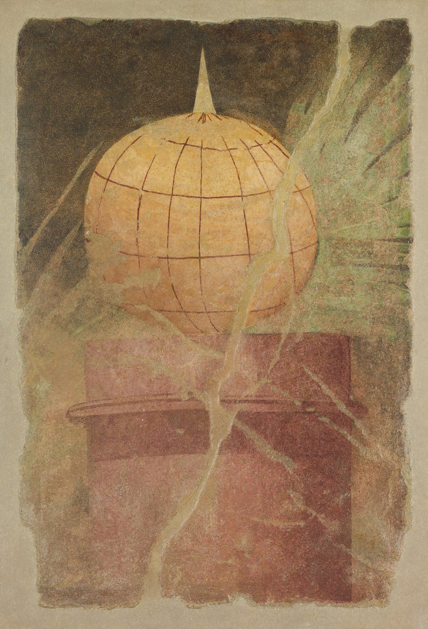 Veggmalerifragment fra peristylen til villaen til P. Fannius Synistor..., ca. 50-40 f.Kr. av Unbekannt