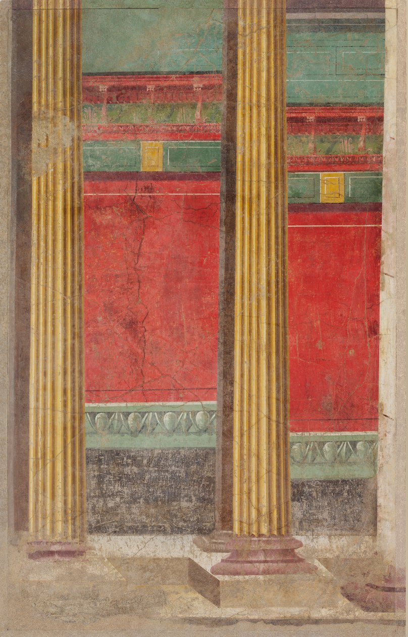 Veggmaleri fra rom F i villaen til P. Fannius Synistor på Boscoreale, ca. 50-40 f.Kr. av Unbekannt