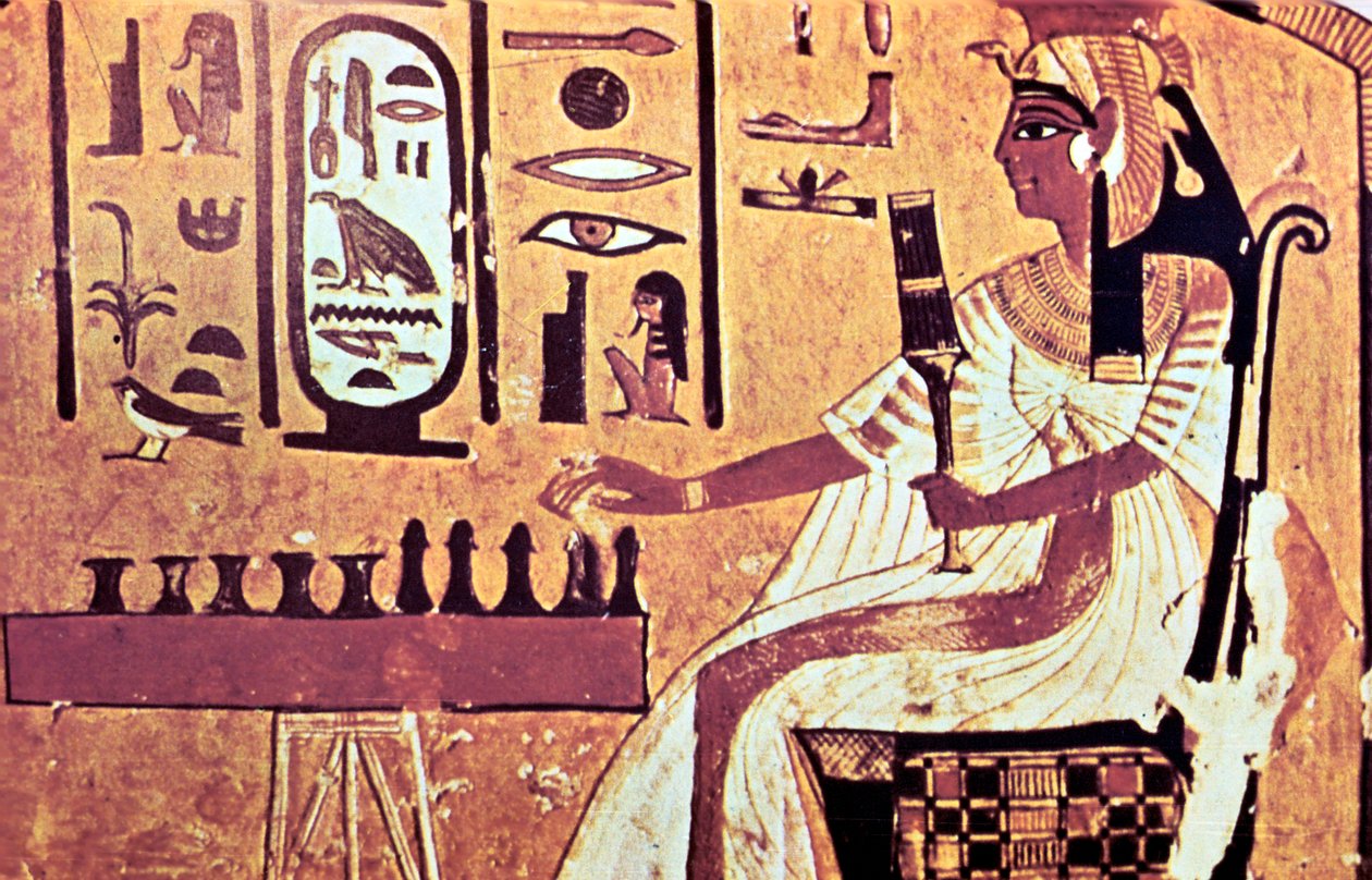 Veggmaleri fra graven til Nefertari, Theben, det gamle Egypt, 19. dynasti, 1200-tallet f.Kr. av Unbekannt