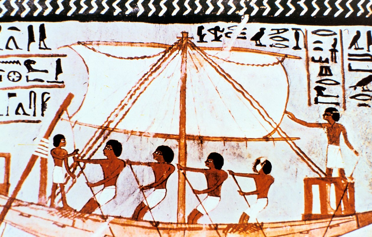 Veggmaleri fra graven til Sennefer, Abydos, det gamle Egypt, 18. dynasti, c1450 f.Kr. av Unbekannt