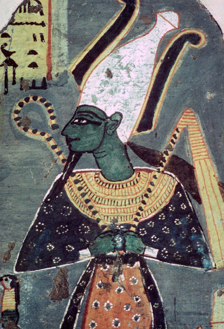 Veggmaleri av Osiris Khenti-Amentiu, fra en grav ved Theben av Unbekannt
