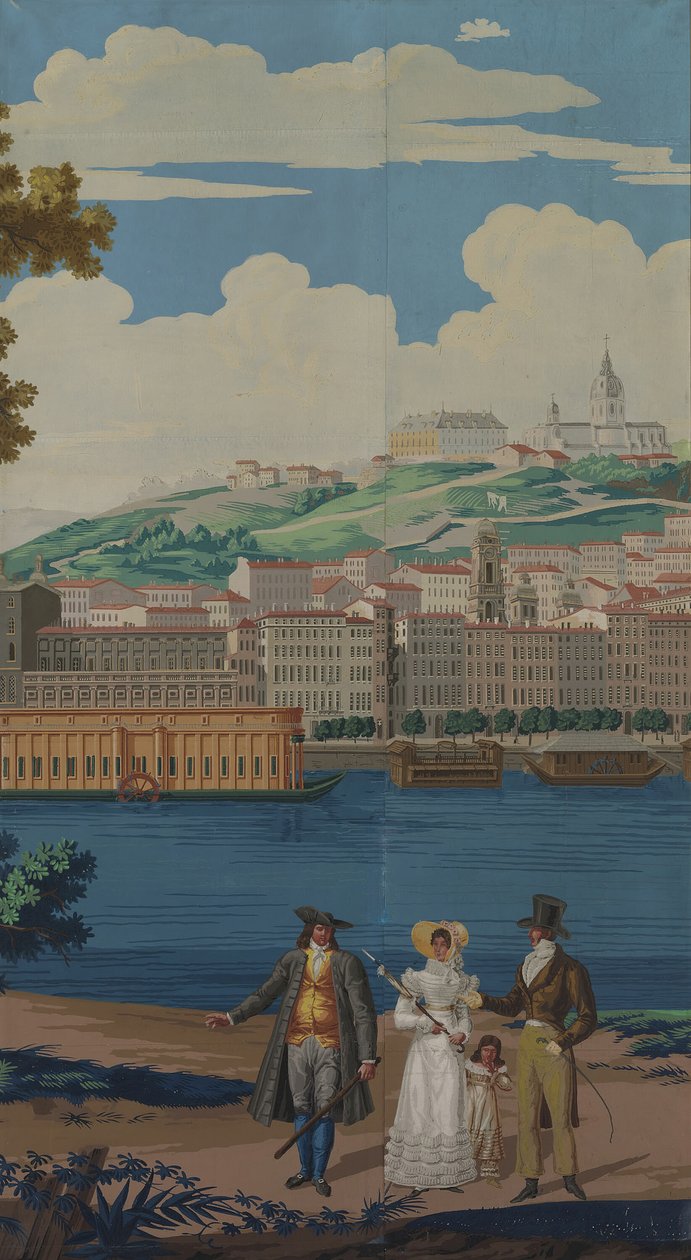 Tapetpanel, Frankrike, tidlig på 1800-tallet. av Unbekannt