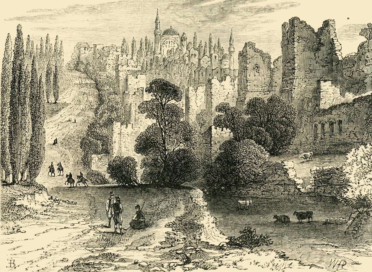 Murene i Konstaninopel i det sekstende århundre, 1890. av Unbekannt