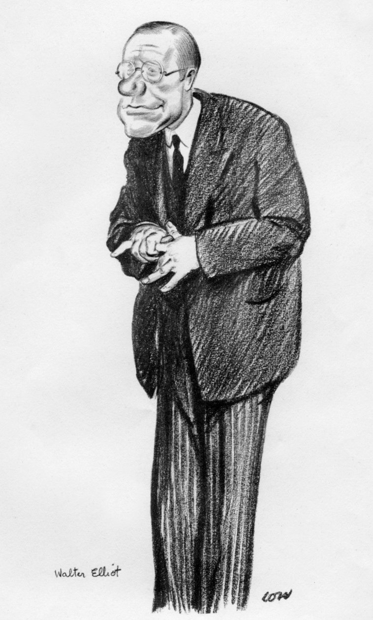 Walter Elliot , skotsk unionistpolitiker, 1933 av Unbekannt