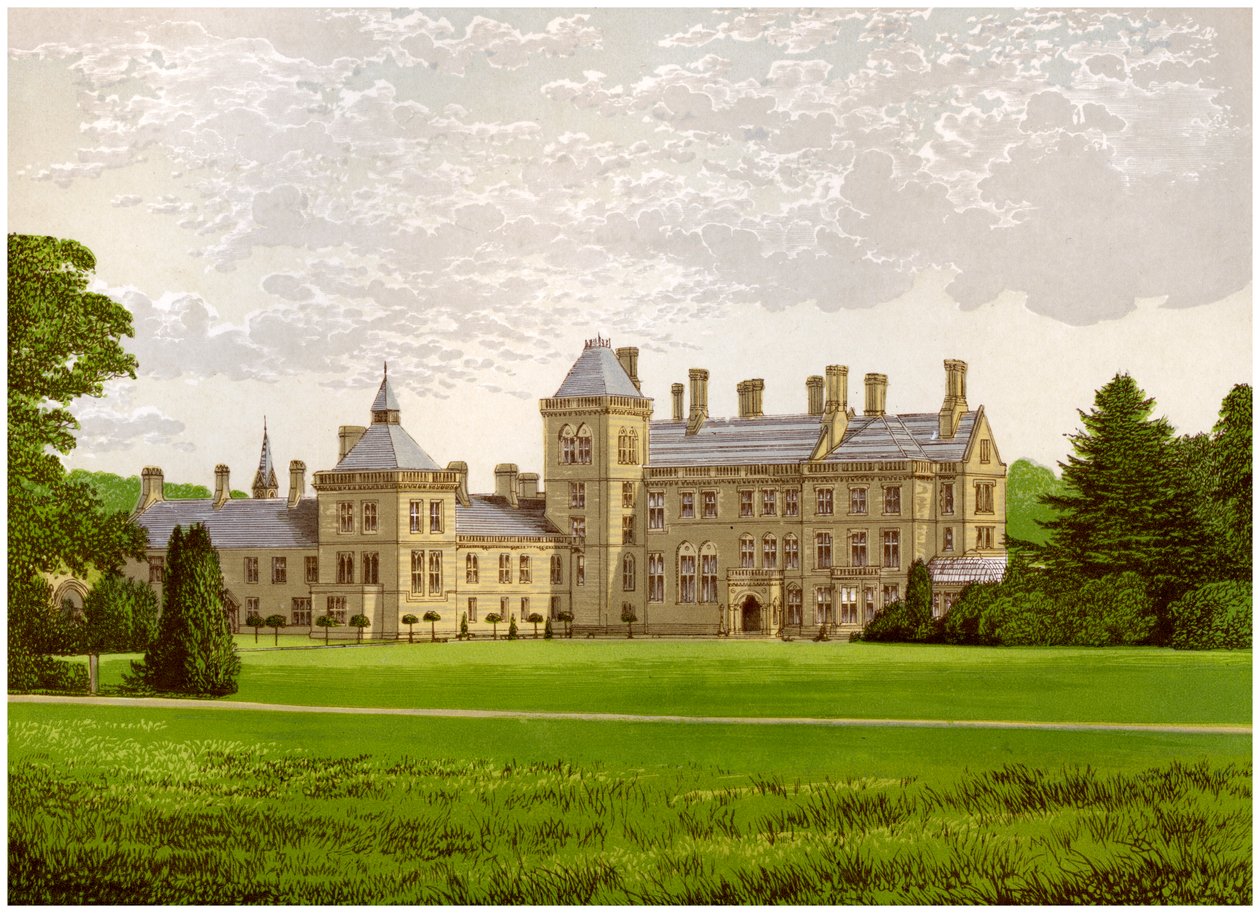 Walton Hall, Warwickshire, hjemmet til Baronet Mordaunt, c1880 av Unbekannt