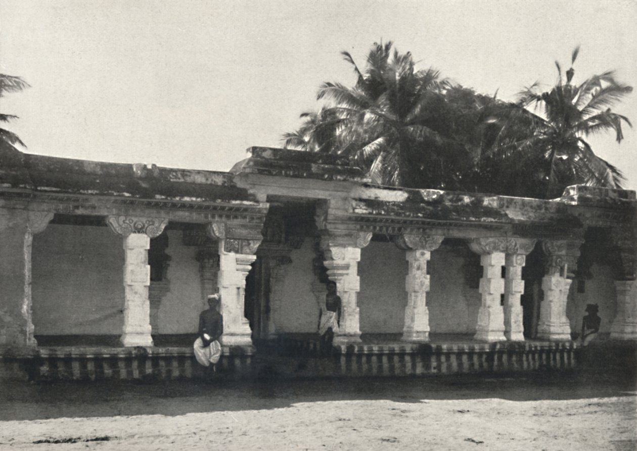 Lobbyen til et hinduistisk tempel, Ceylon, 1926 av Unbekannt