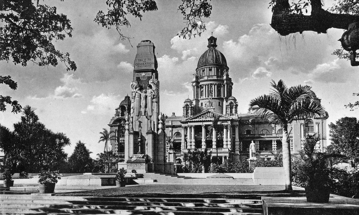 Krigsminnesmerke og rådhus, Durban, Sør-Afrika av Unbekannt