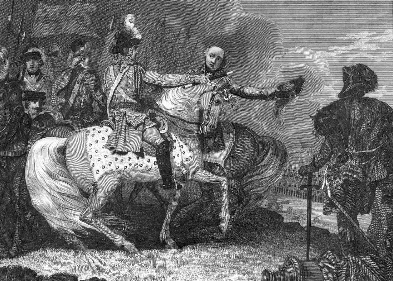 Den spanske arvefølgekrigen: Slaget ved Blenheim, 13. august 1704 av Unbekannt