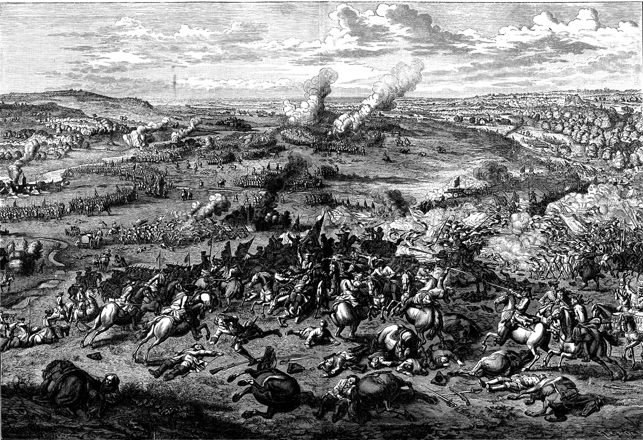 Den spanske arvefølgekrigen: Slaget ved Blenheim, Bayern, 3. august 1704 av Unbekannt