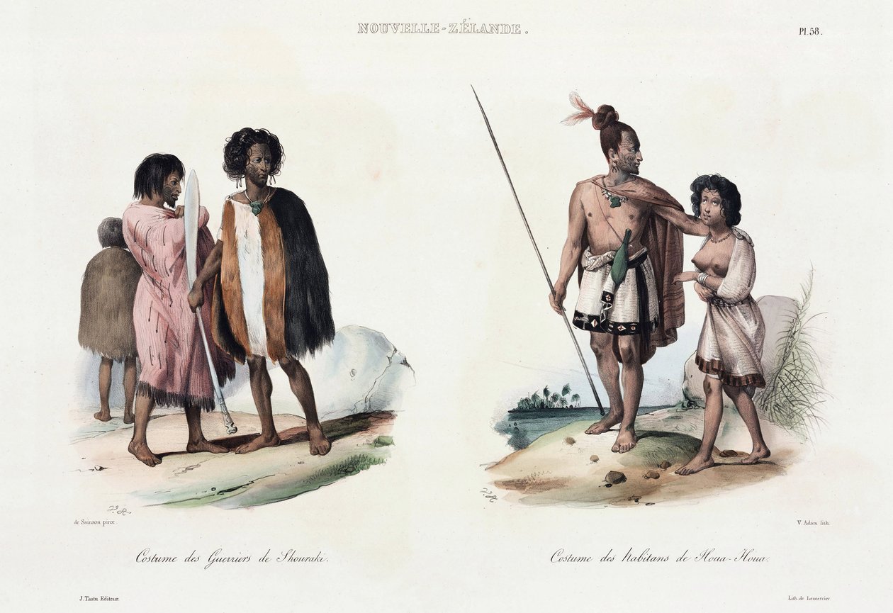 Warriors of Shouraki, og innbyggere i Hoya Hoya, New Zealand av Unbekannt